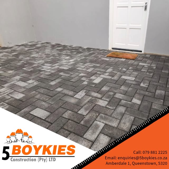 Herringbone paving