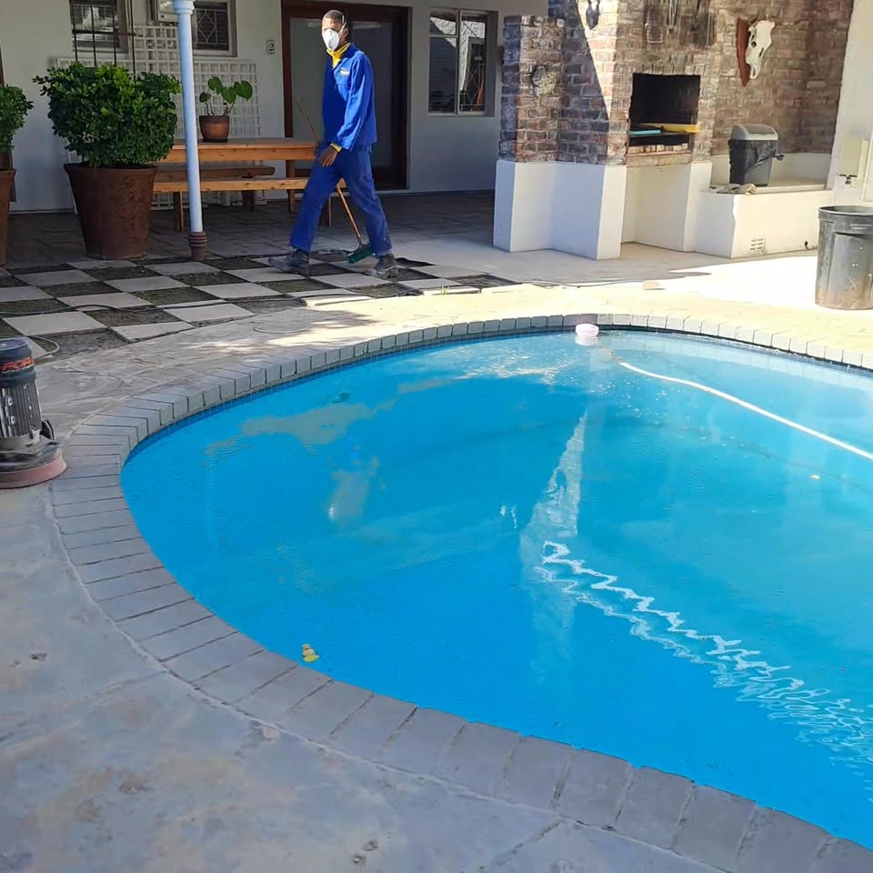 Pool and paving