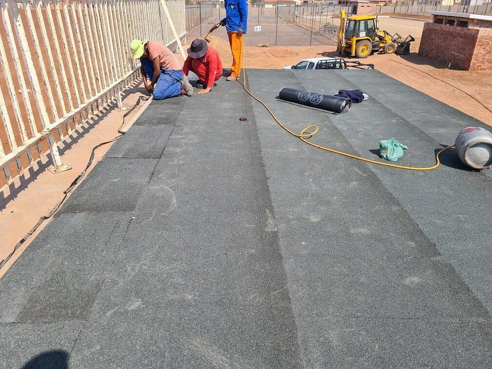 Placing waterproofing on a surface